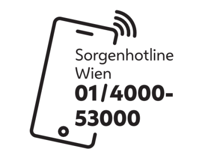 Das ist das Logo der Sorgenhotline mit der Telefonnummer 01 4000 53000